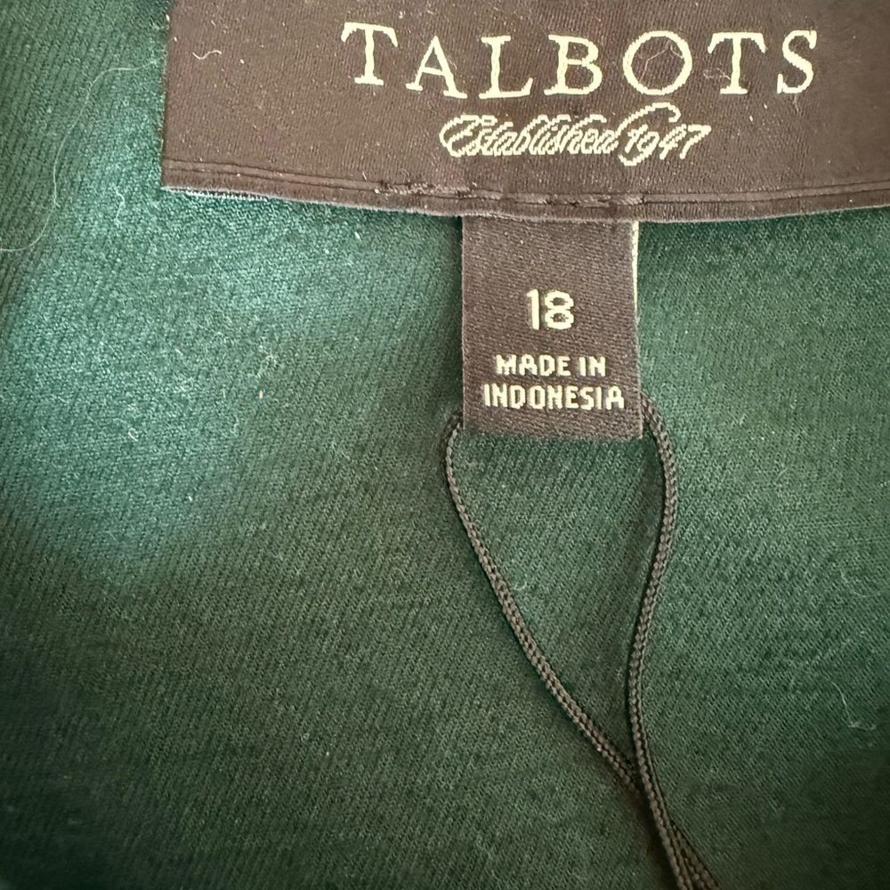Talbots Forest Green Military Style Jacket  Plus Size - NWT - Size 18 - Picture 6 of 15